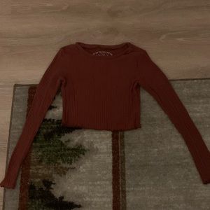 Long sleeve crop top shirt